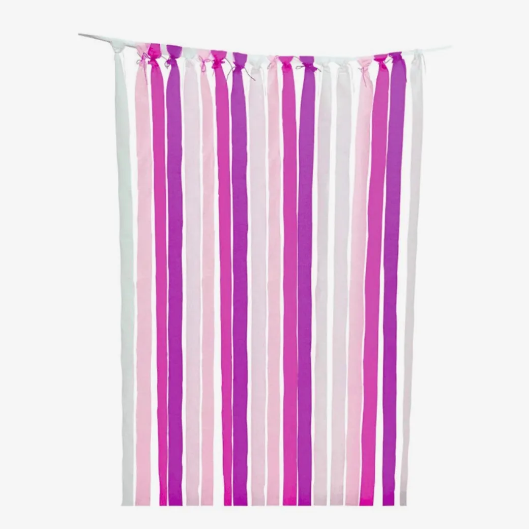DIY-Partyvorhang Rosa-Lila-Weiß