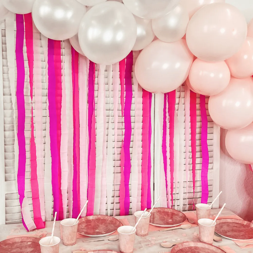 DIY-Partyvorhang Rosa-Lila-Weiß