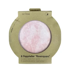 Eco-Pappteller Rosenquarz 8+1 Stk.