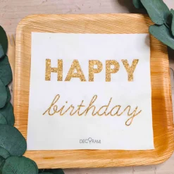 Eco-Servietten "Happy Birthday" Sparkle 20+1 Stk.