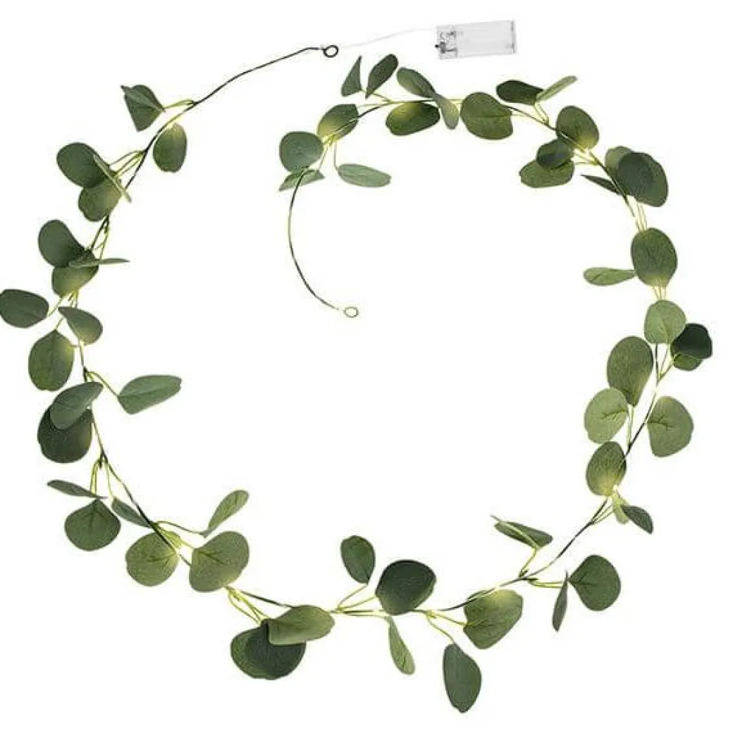 Eukalyptus-Girlande mit LED 2 m