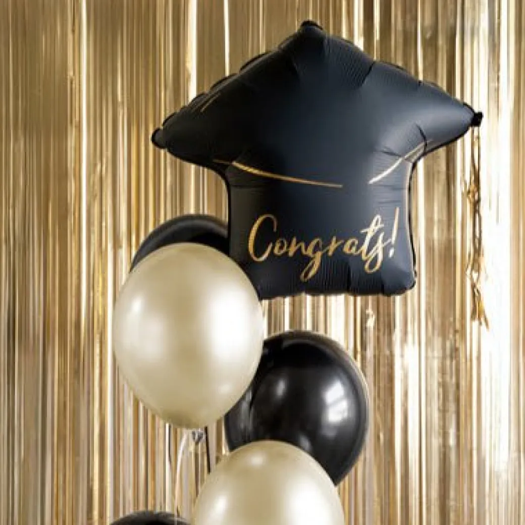 Folienballon "Congrats" Abschlusshut