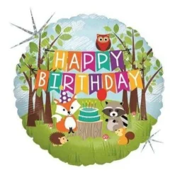 Folienballon "Happy Birthday" Waldtiere