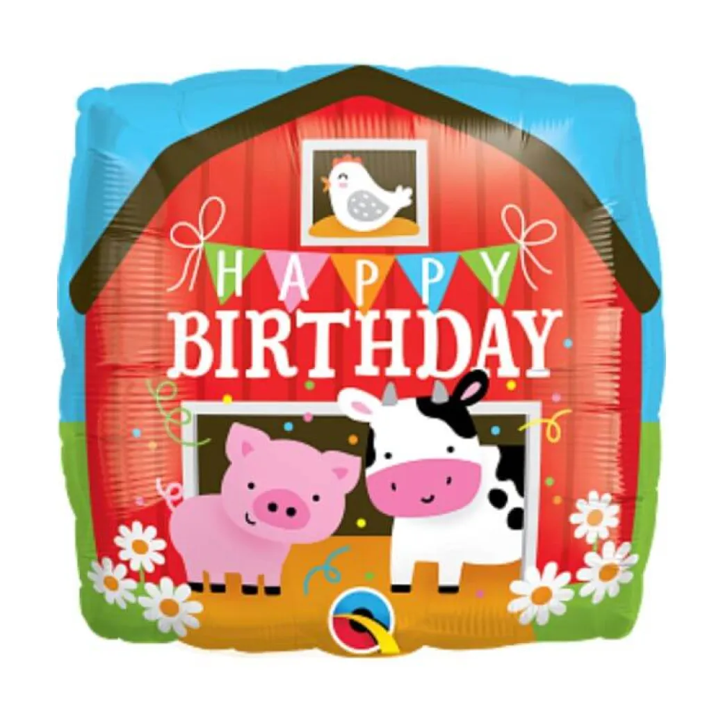 Folienballon "Happy Birthday" Farm