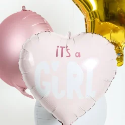 Folienballon "It's a GIRL" Herz