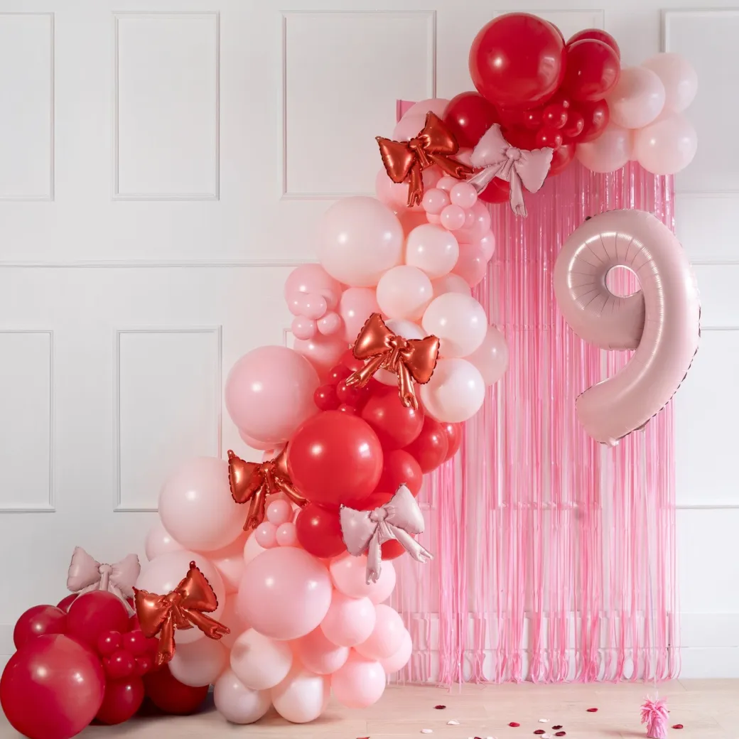 Folienballon Schleifchen Rosa 5 Stk.