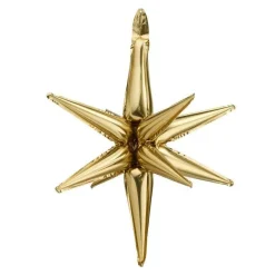 Folienballon Stern 3D 105cm Gold