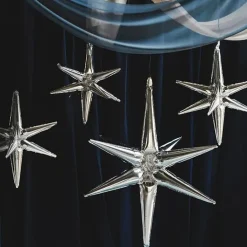 Folienballon Stern 3D 70cm Silber