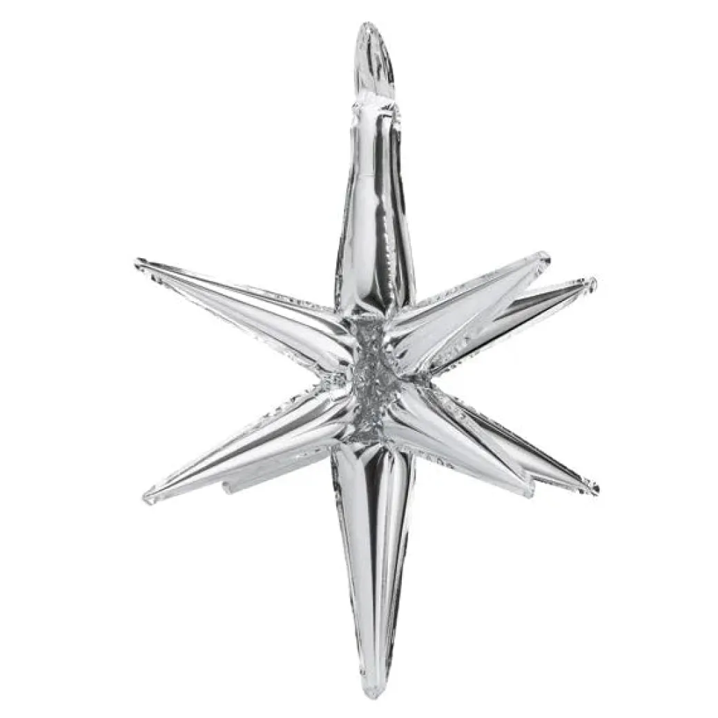 Folienballon Stern 3D 50cm Silber