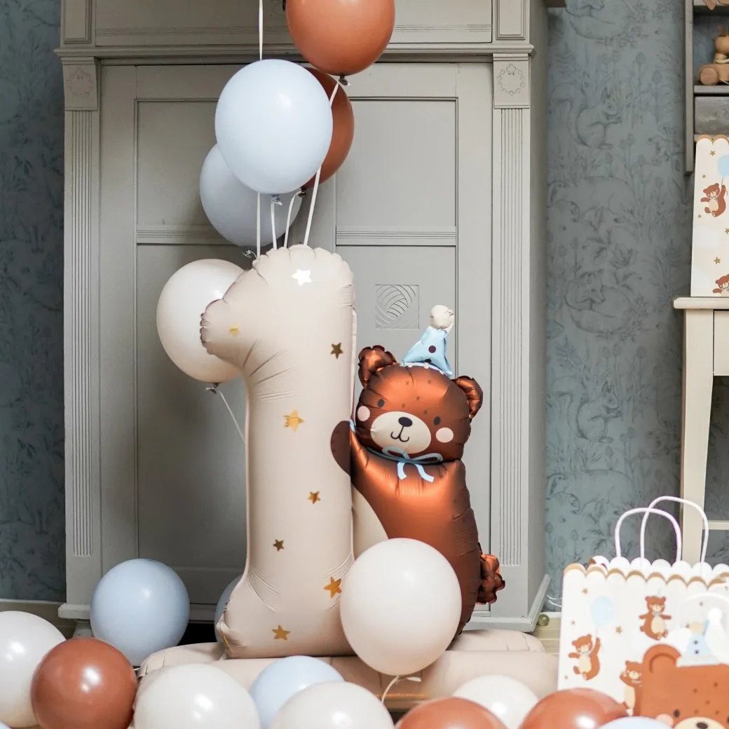 Folienballon Teddy Erster Geburtstag
