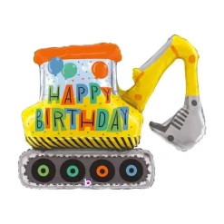 Folienballon XL Bagger "Happy Birthday"
