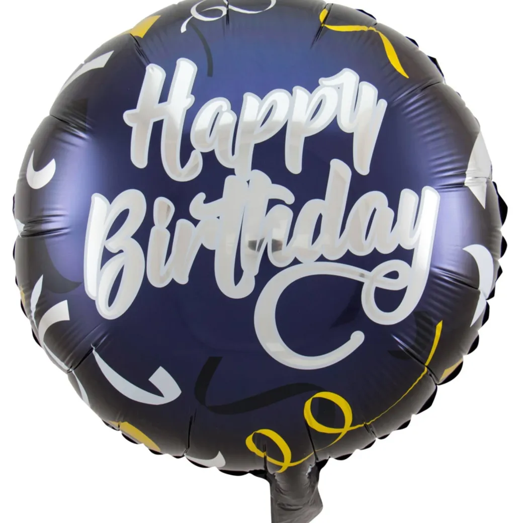Geburtstagballon "Happy Birthday" Blue