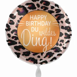 Geburtstagsballon "Happy Birthday Du wildes Ding"