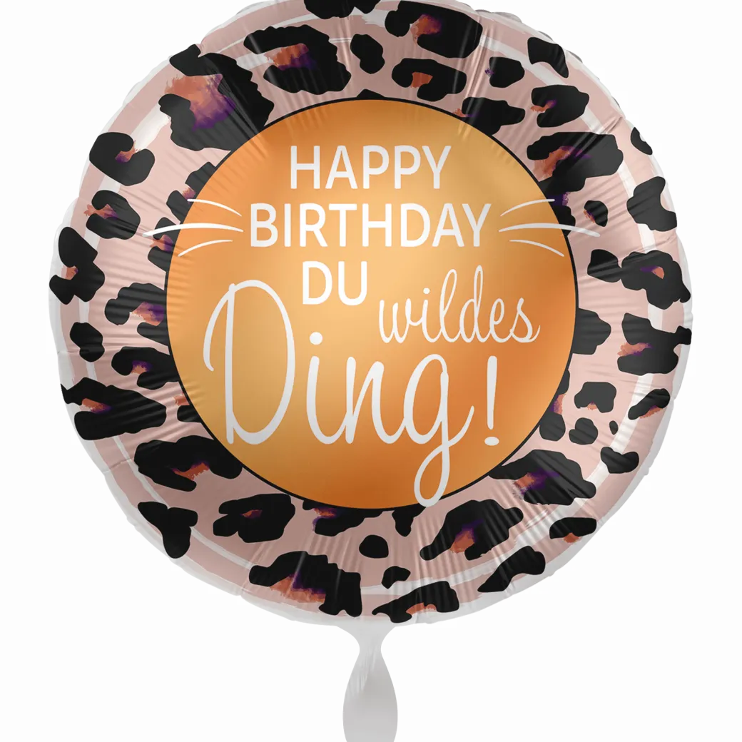 Geburtstagsballon "Happy Birthday Du wildes Ding"