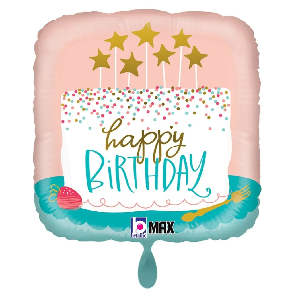 Geburtstagsballon "Happy Birthday" Cake