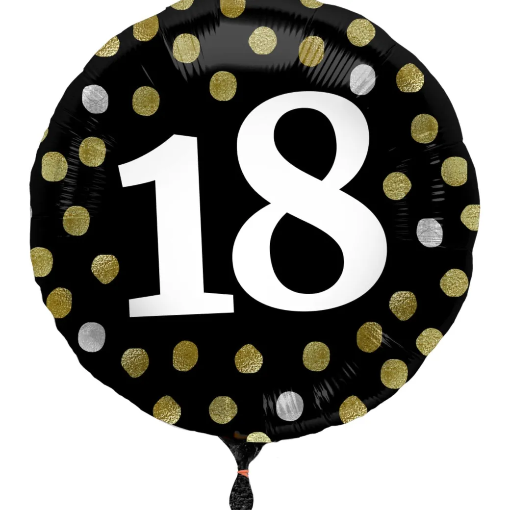 Geburtstagsballon "18" Happy Birthday Sparkles