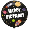 Geburtstagsballon "Happy Birthday" Weltraum