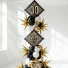 Geburtstagsballon "Happy Birthday" Schwarz-Gold