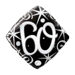 Geburtstagsballon "60" Happy Birthday Sparkles