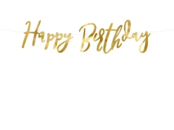 Girlande "Happy Birthday" Gold