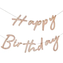 Girlande "Happy Birthday" Holz