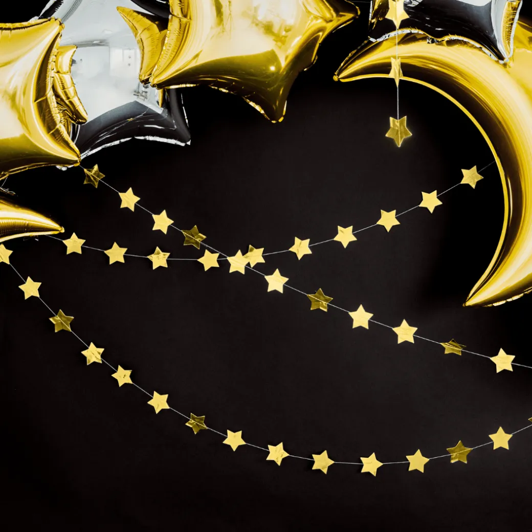 Girlande Sterne Gold
