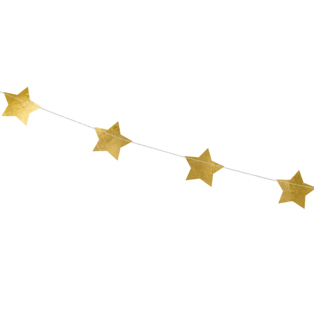 Girlande Sterne Gold