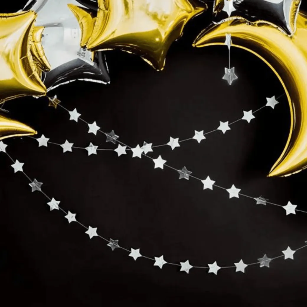 Girlande Sterne Silber