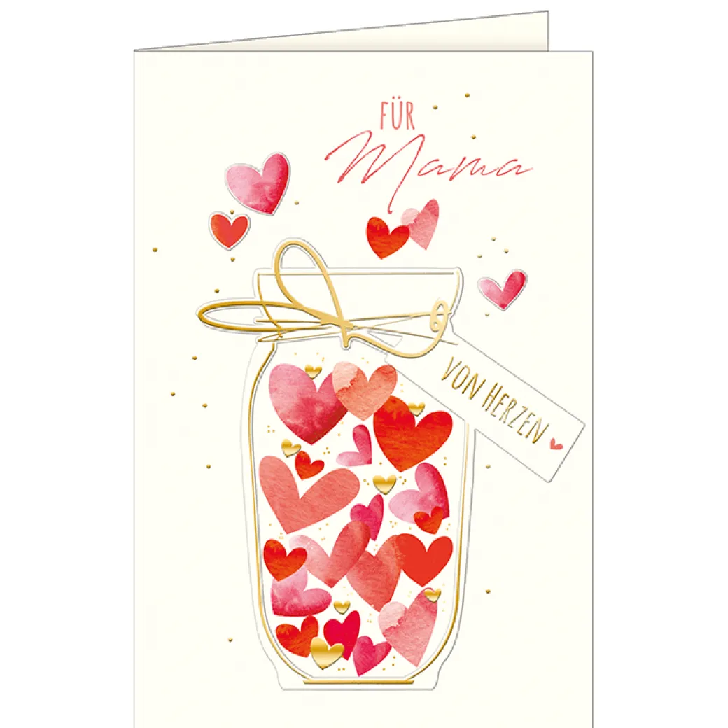 Grußkarte "Für Mama von Herzen"