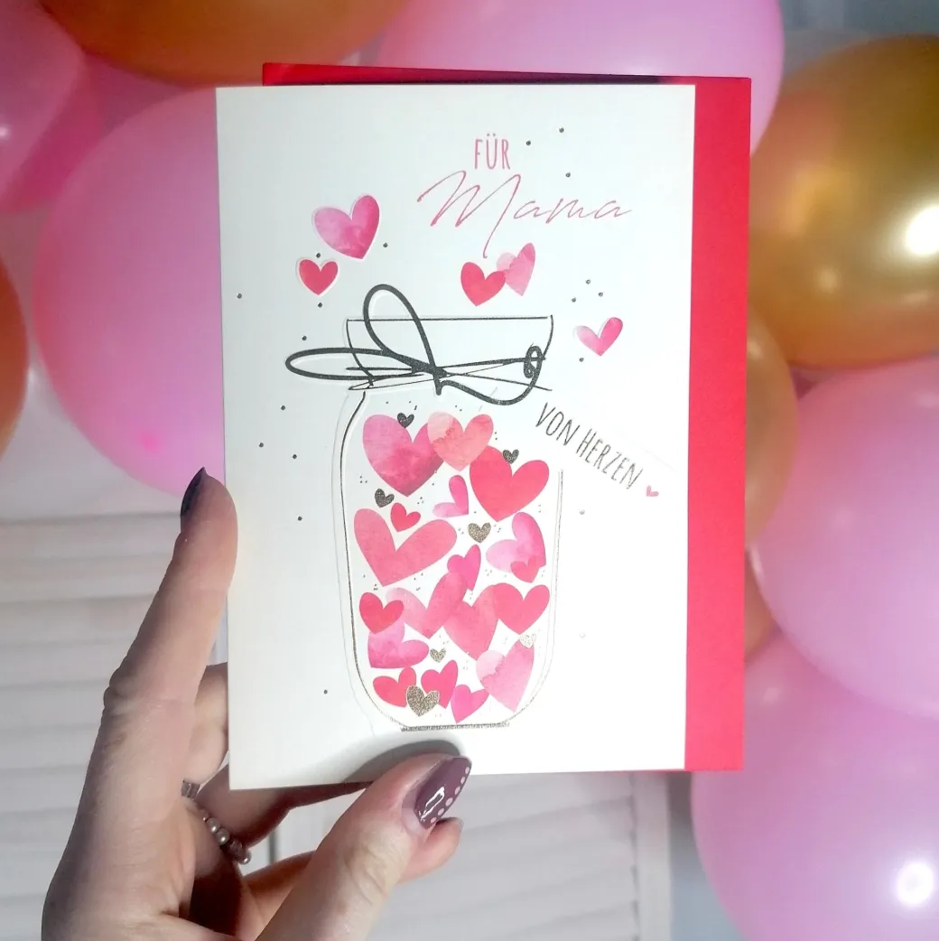 Grußkarte "Für Mama von Herzen"