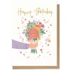 Grußkarte "Happy Birthday" Blumen