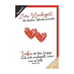 Grußkarte "Zur Hochzeit die besten Glückwünsche"