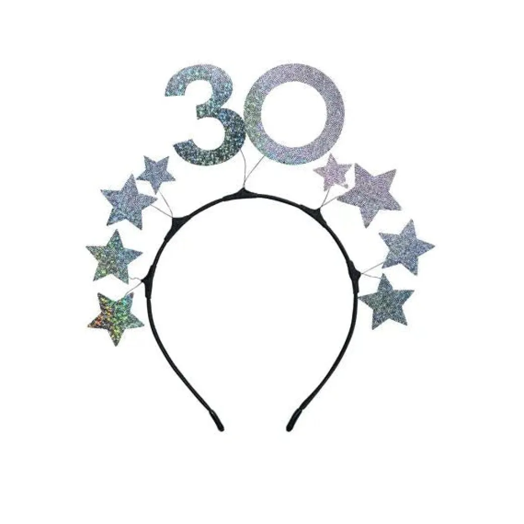 Haarreif "30". Geburtstag Silber