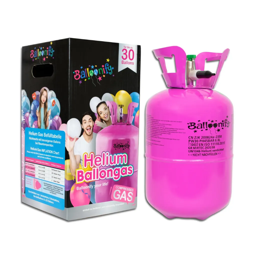 Helium - Ballongas-Einwegflasche Größe L 0,20m³ | 30 Ballons