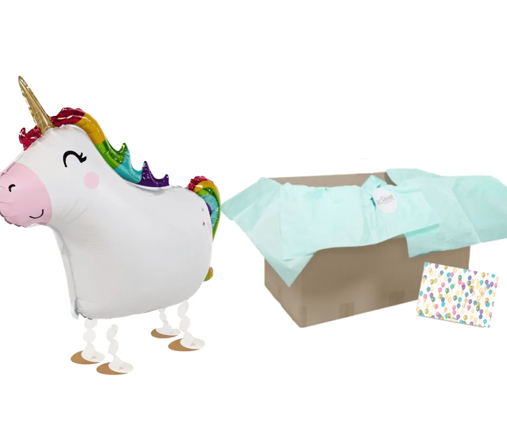 Heliumballon-Geschenk Airwalker Einhorn