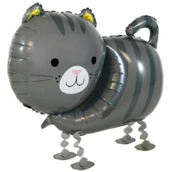 Heliumballon-Geschenk Airwalker Katze Grau
