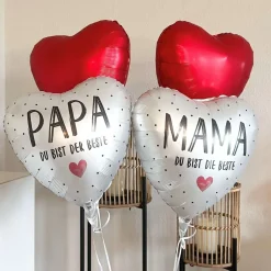 Heliumballon-Geschenk beste Mama & bester Papa