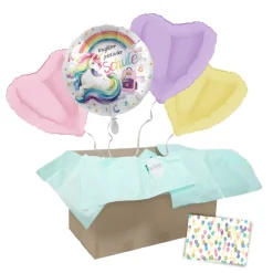 Heliumballon-Geschenk Einschulung "Ich glitzer jetzt in der Schule"