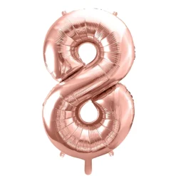 Heliumballon-Geschenk 18. Geburtstag Set Deluxe Roségold
