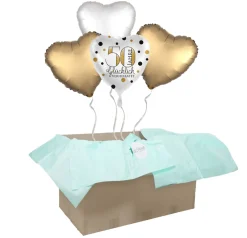 Heliumballon-Geschenk Goldhochzeit "50 Jahre glücklich verheiratet"