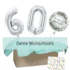 Heliumballon-Geschenk "Happy Birthday" Silver XXL Set Deluxe