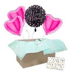 Heliumballon-Geschenk "Happy Birthday" Pink