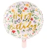 Heliumballon-Geschenk "Happy Birthday" Boho Flower Herzen