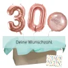 Heliumballon-Geschenk "Happy Birthday" Roségold XXL Set Deluxe