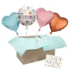 Heliumballon-Geschenk "Happy Birthday" Stars & Hearts