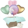 Heliumballon-Geschenk "Happy Birthday" Einhorn Herzen