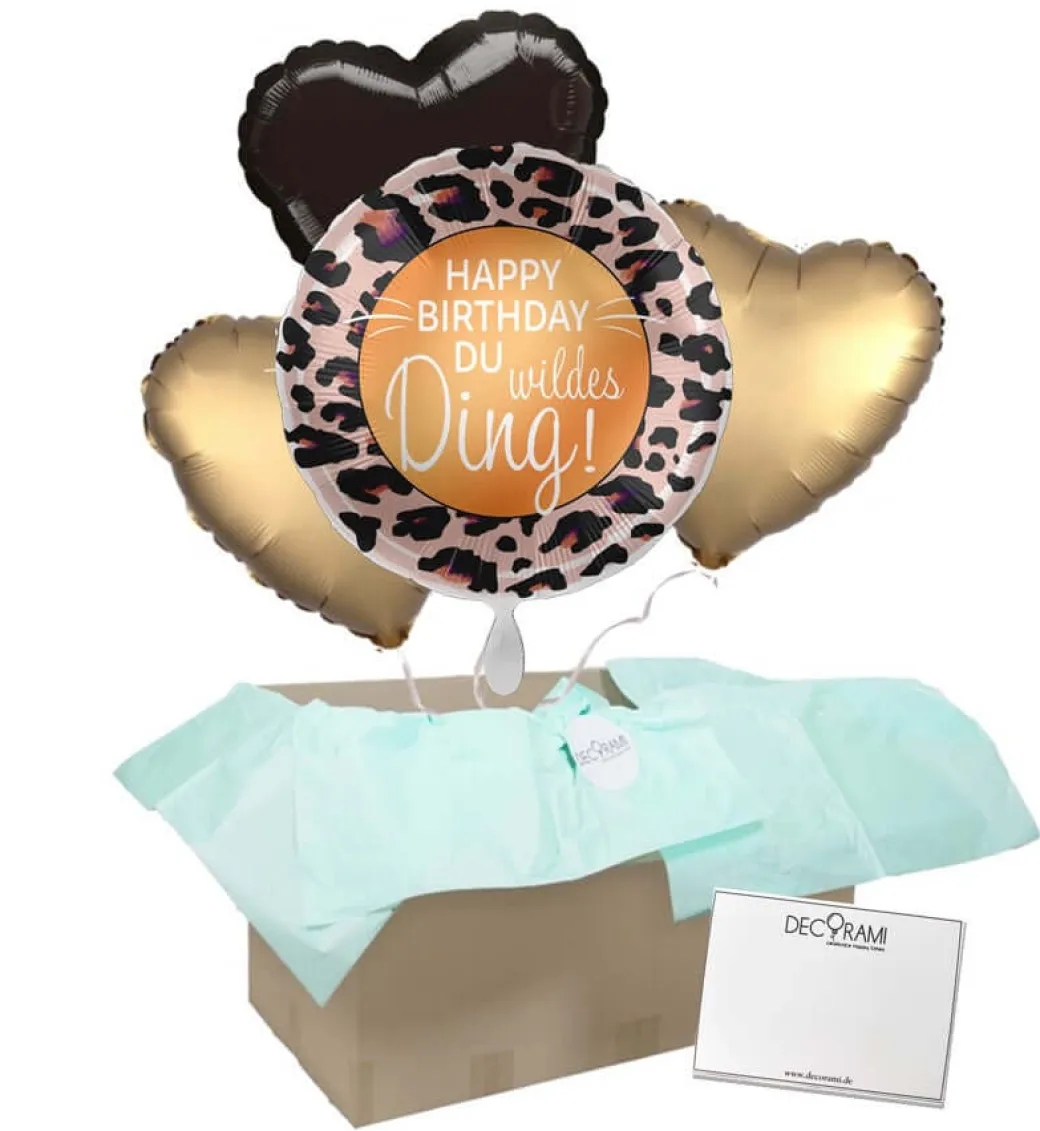Heliumballon-Geschenk "Happy Birthday DU wildes Ding"