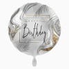Heliumballon-Geschenk "Happy Birthday" Liquid Silver