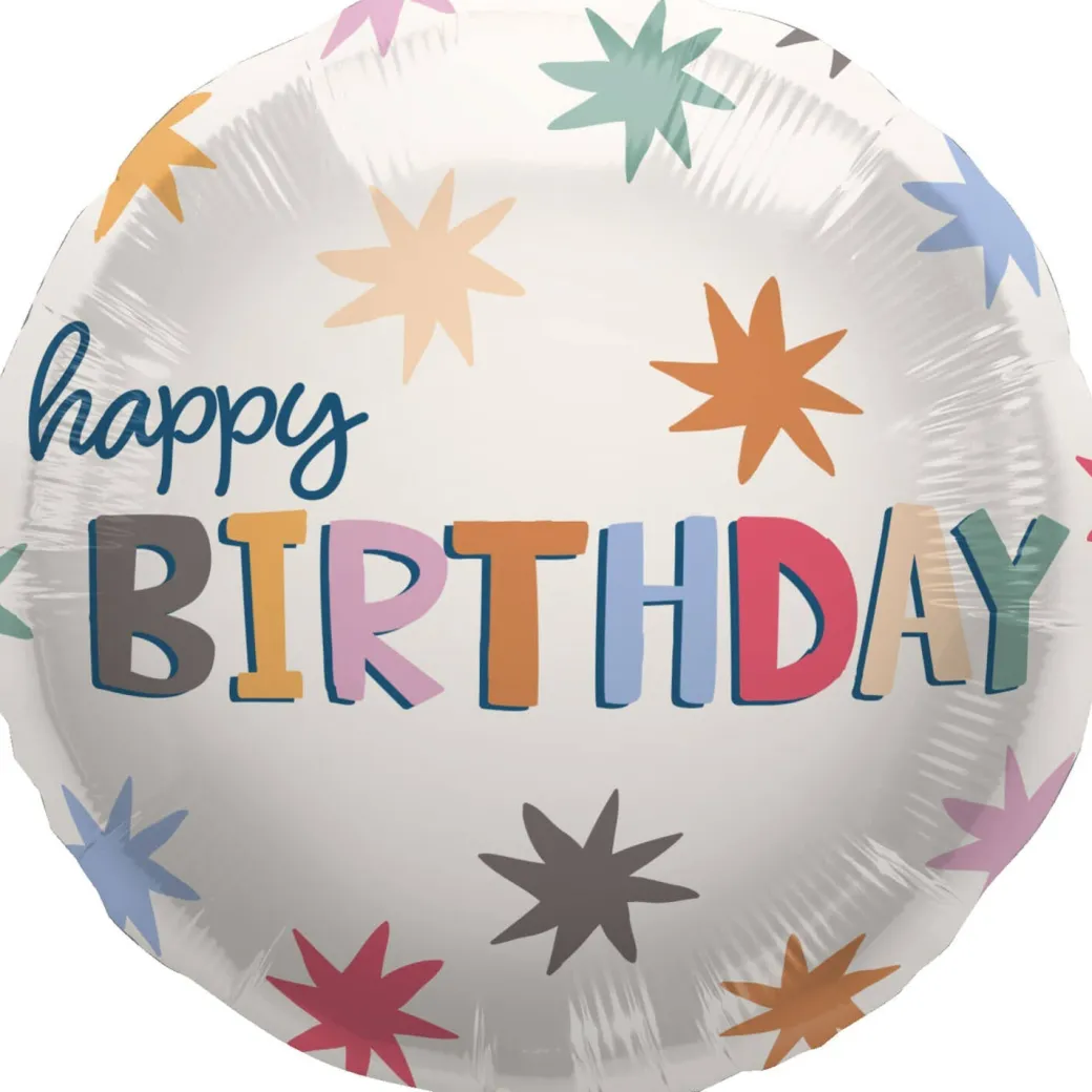 Heliumballon-Geschenk "Happy Birthday" Stars