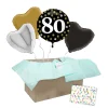 Heliumballon-Geschenk "80" Happy Birthday Sparkling